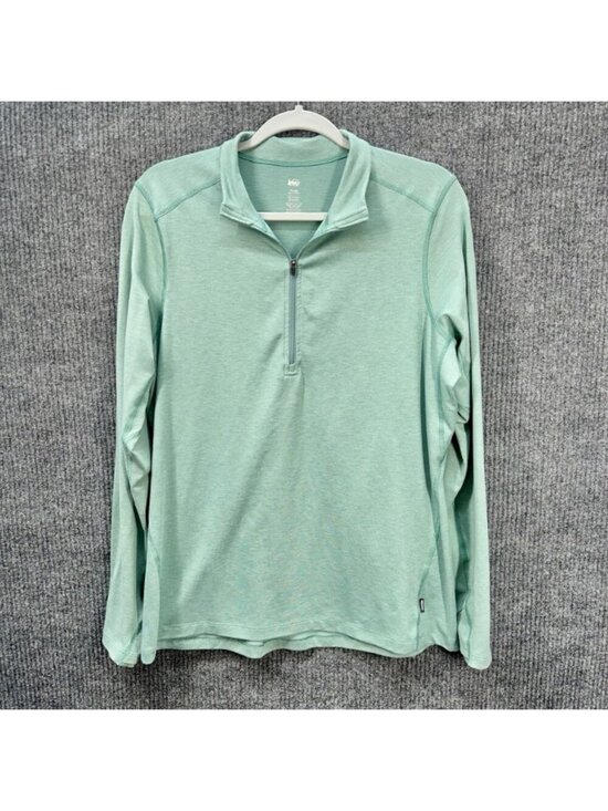 Rei Co-Op Tops - REI Top Midweight Base Layer Womens XL Half-Zip Long Sleeve Thumbholes Pullover
